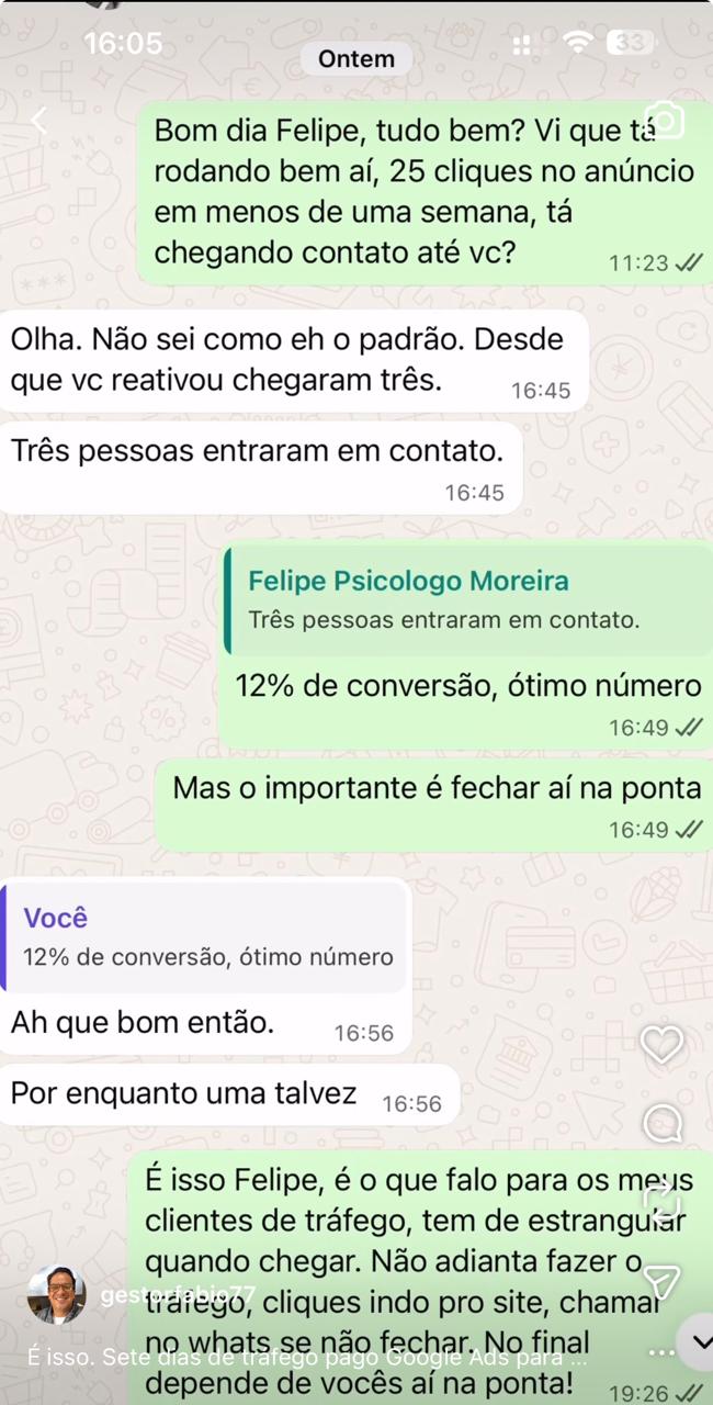 "3 pessoas entraram em contato"